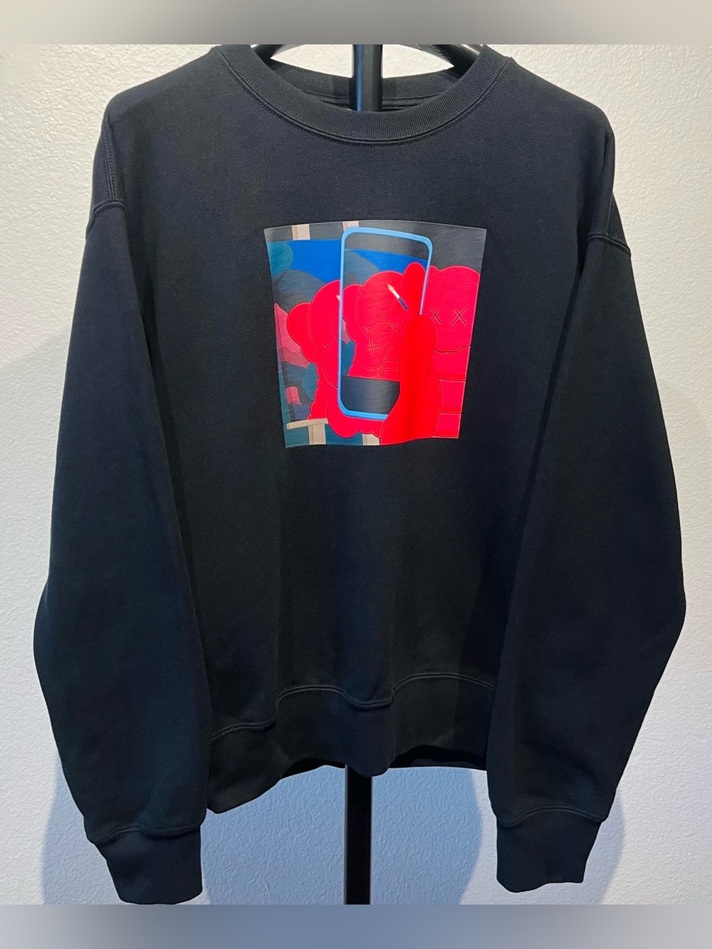 KAWS + Warhol x Uniqlo UT Collection Black Crewneck Sweatshirt - Size S (Men’s)
